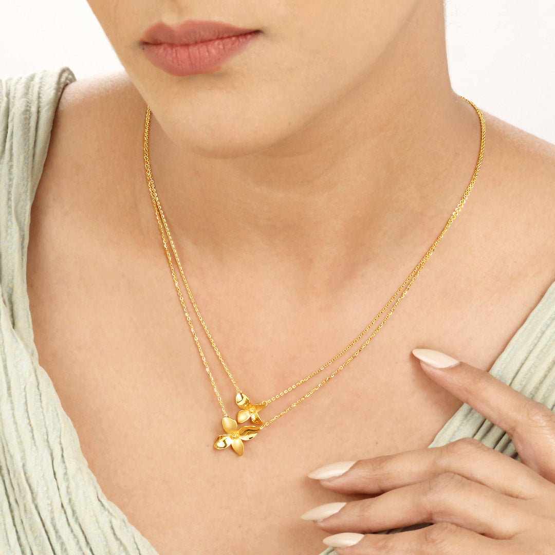 flight of fancy modern gold necklace