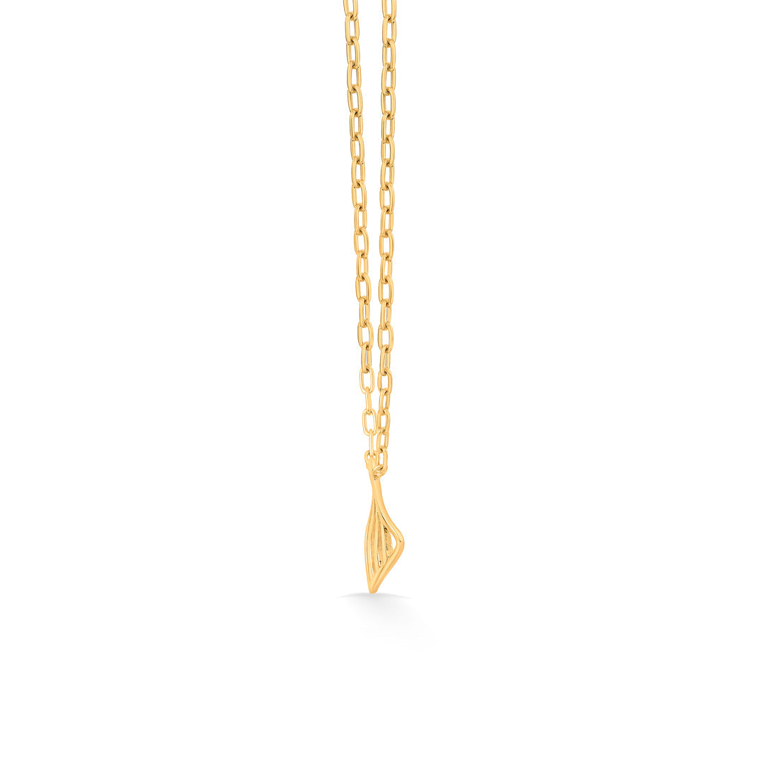 wavey square gold necklace set