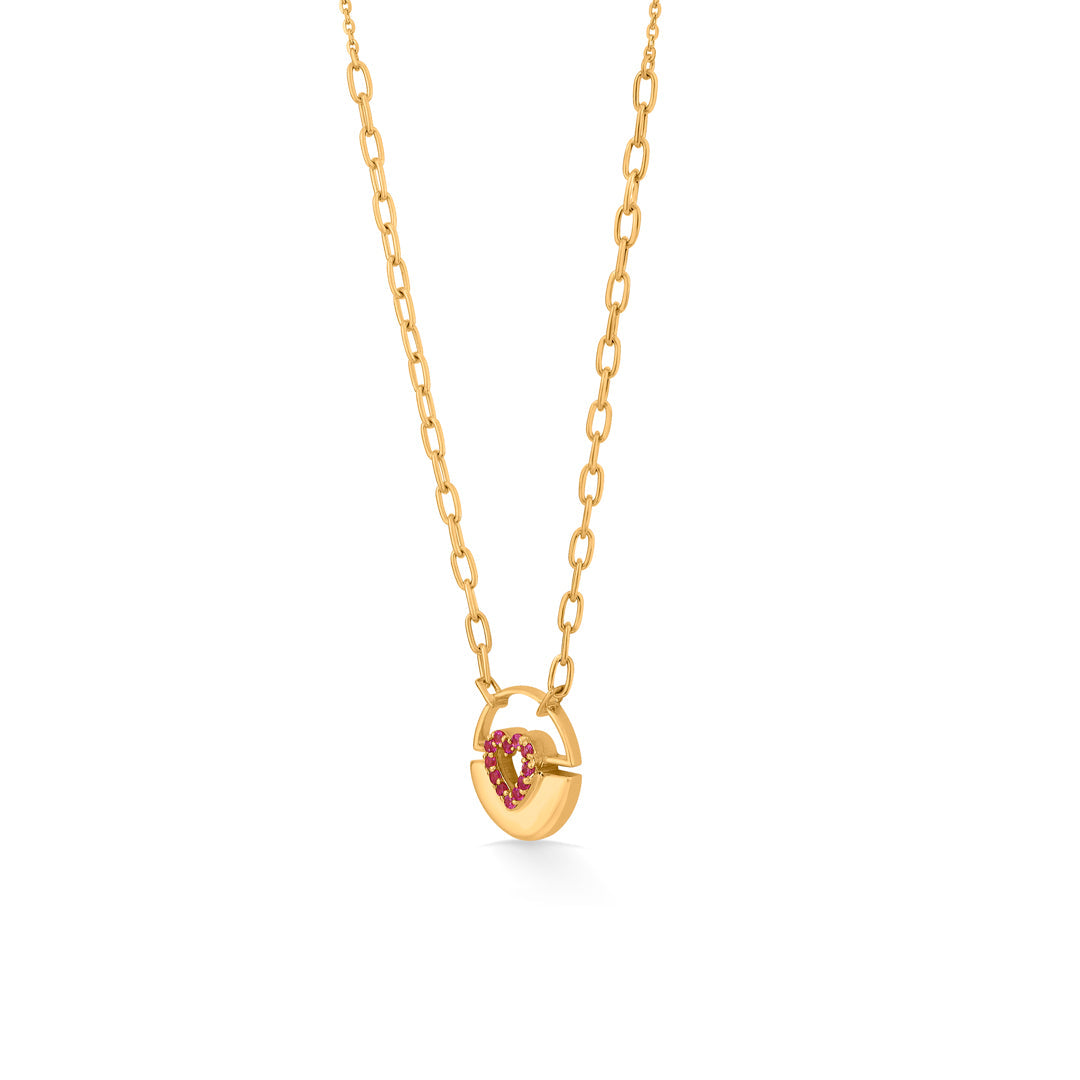 urban heartbeat modern gold necklace