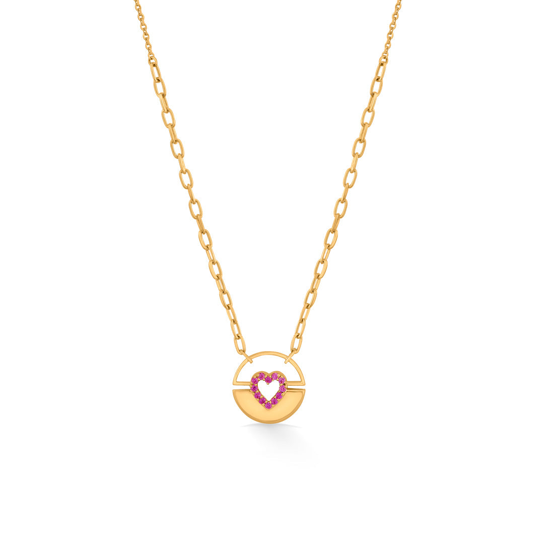 urban heartbeat modern gold necklace
