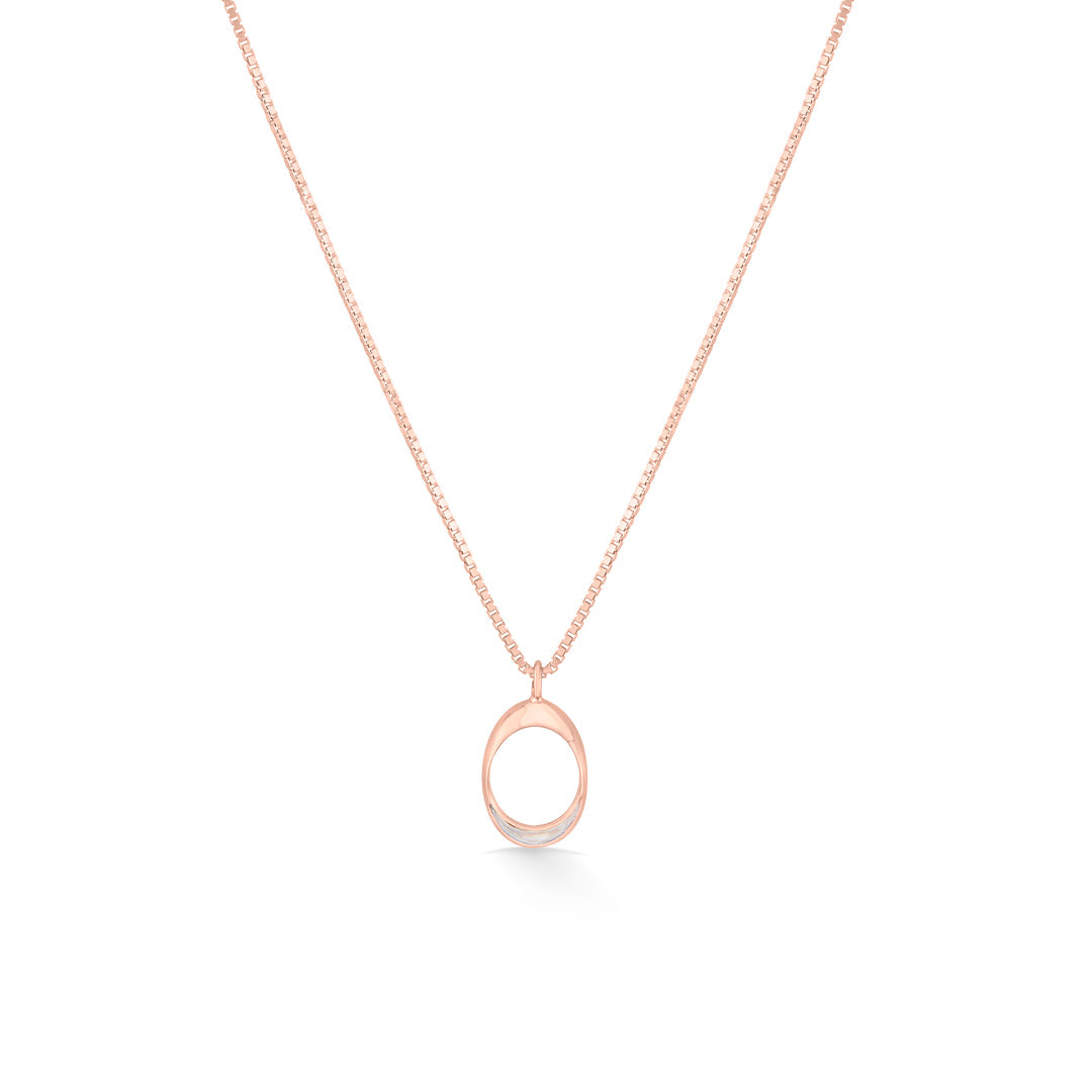 circle of light modern gold necklace