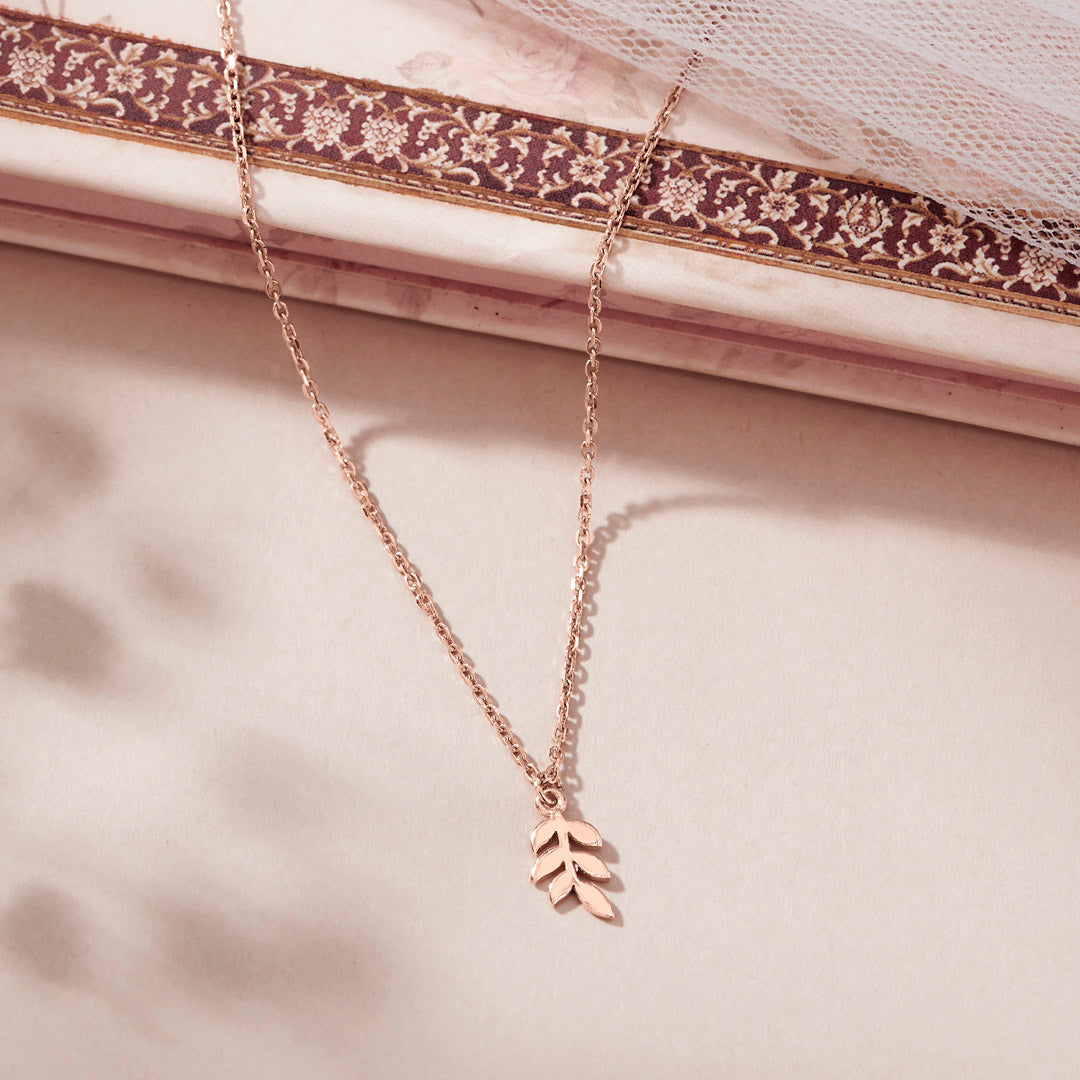 branch bloom modern gold necklace