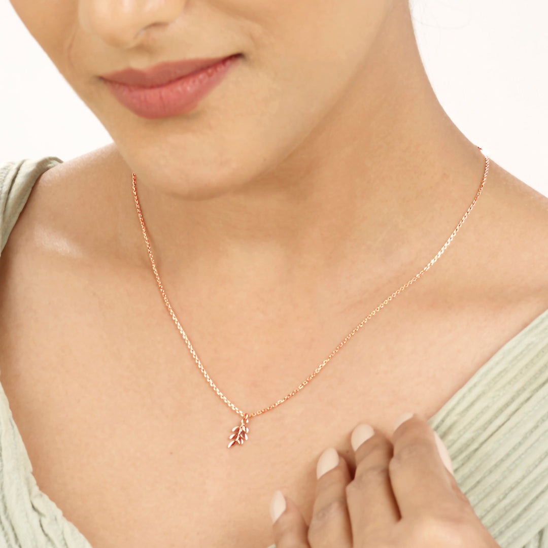 branch bloom modern gold necklace