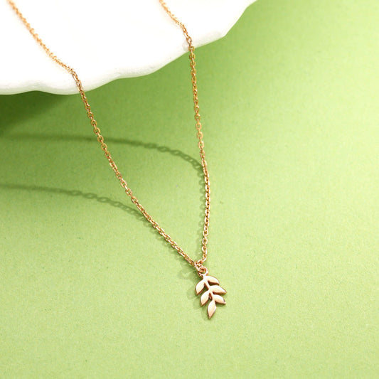 Branch Bloom Modern Gold Necklace