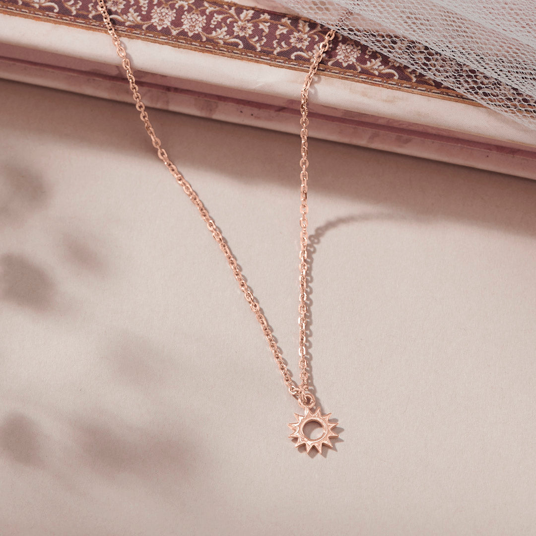 Radiance Sun Modern Gold Necklace