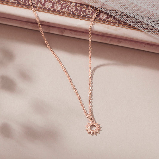 Radiance Sun Modern Gold Necklace
