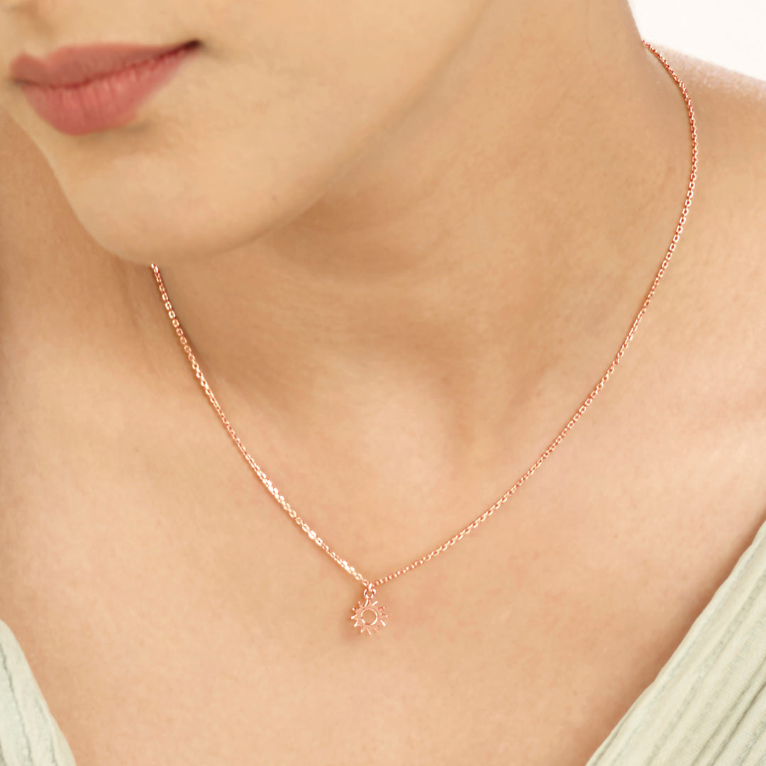 Radiance Sun Modern Gold Necklace