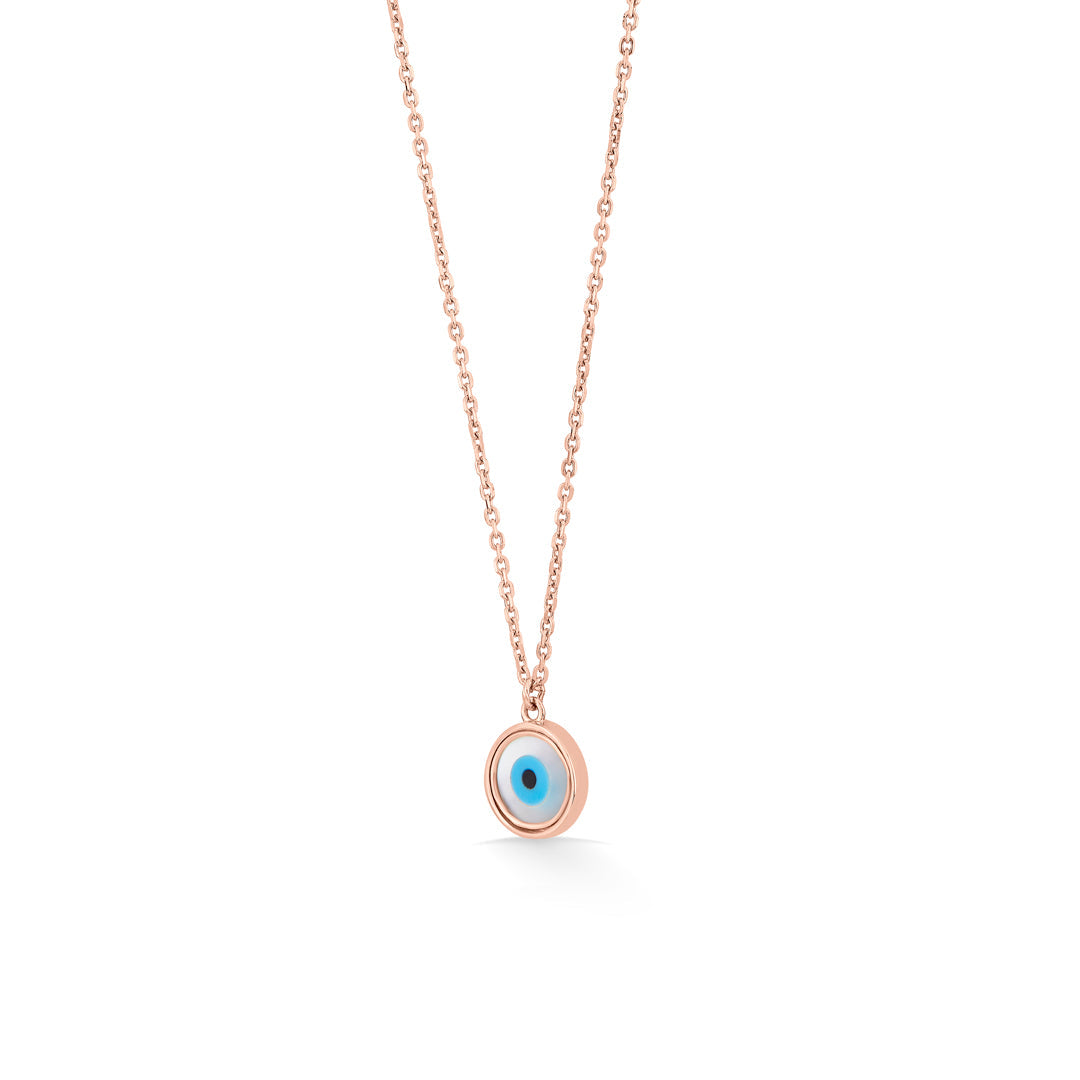 ethereal eye modern gold necklace
