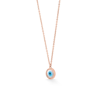 Ethereal Eye Modern Gold Necklace