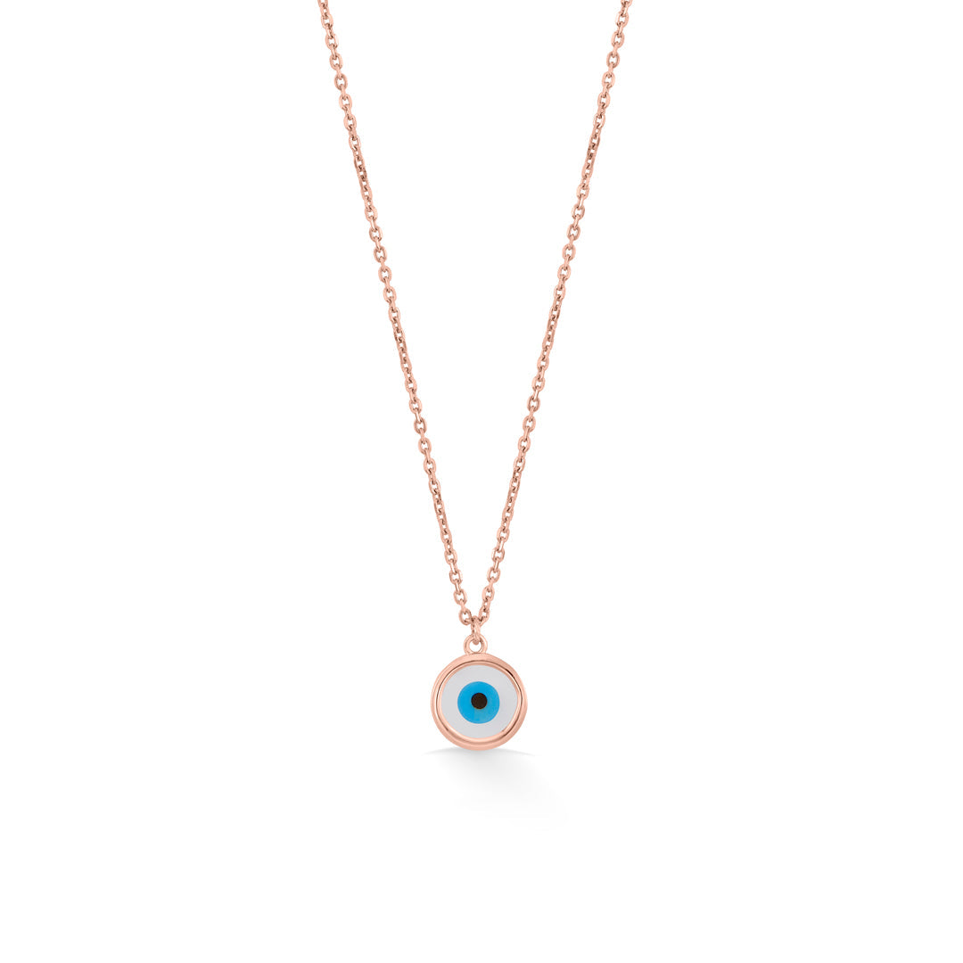 ethereal eye modern gold necklace