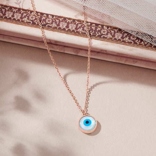Ethereal Eye Modern Gold Necklace