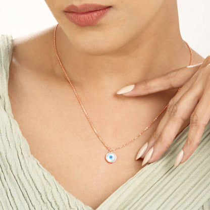 Ethereal Eye Modern Gold Necklace