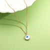 Ethereal Eye Modern Gold Necklace