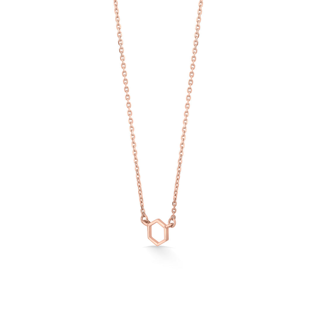 minimal hive modern gold necklace
