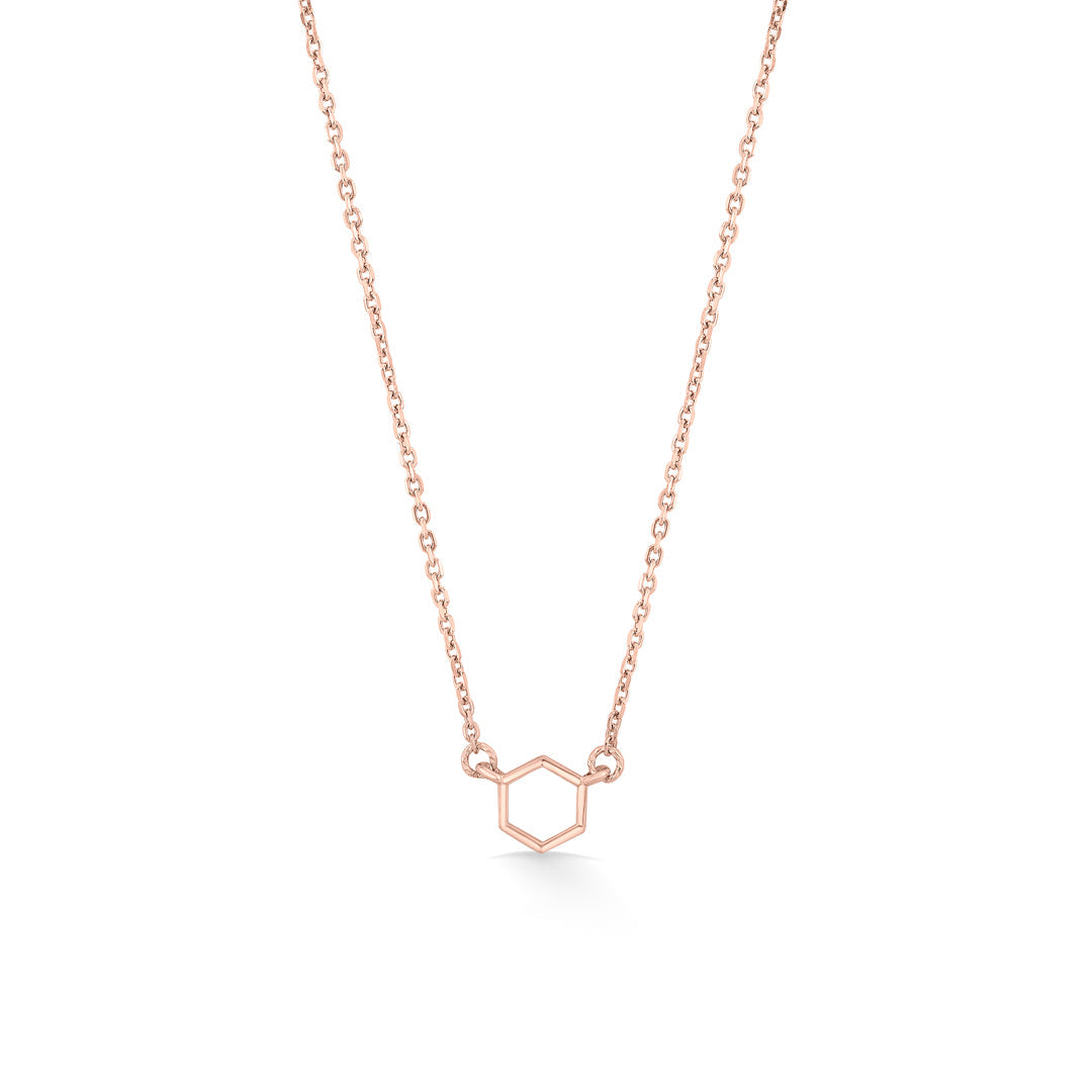 minimal hive modern gold necklace