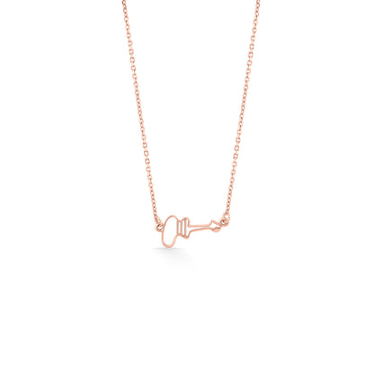 Heart Unlock Modern Gold Necklace