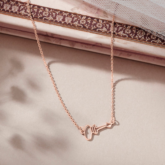 Heart Unlock Modern Gold Necklace