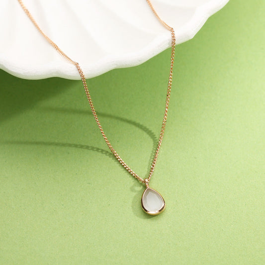 Dewlight Drop Modern Gold Necklace