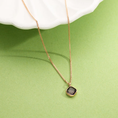 Shadow Stone Modern Gold Necklace