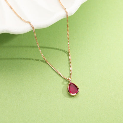 Blush Flame Modern Gold Necklace