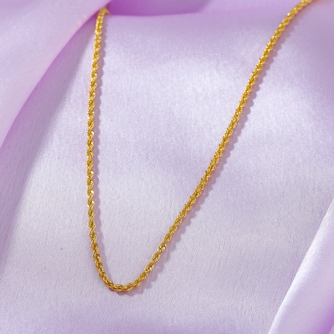 Spiral Lattice Fancy Gold Chain