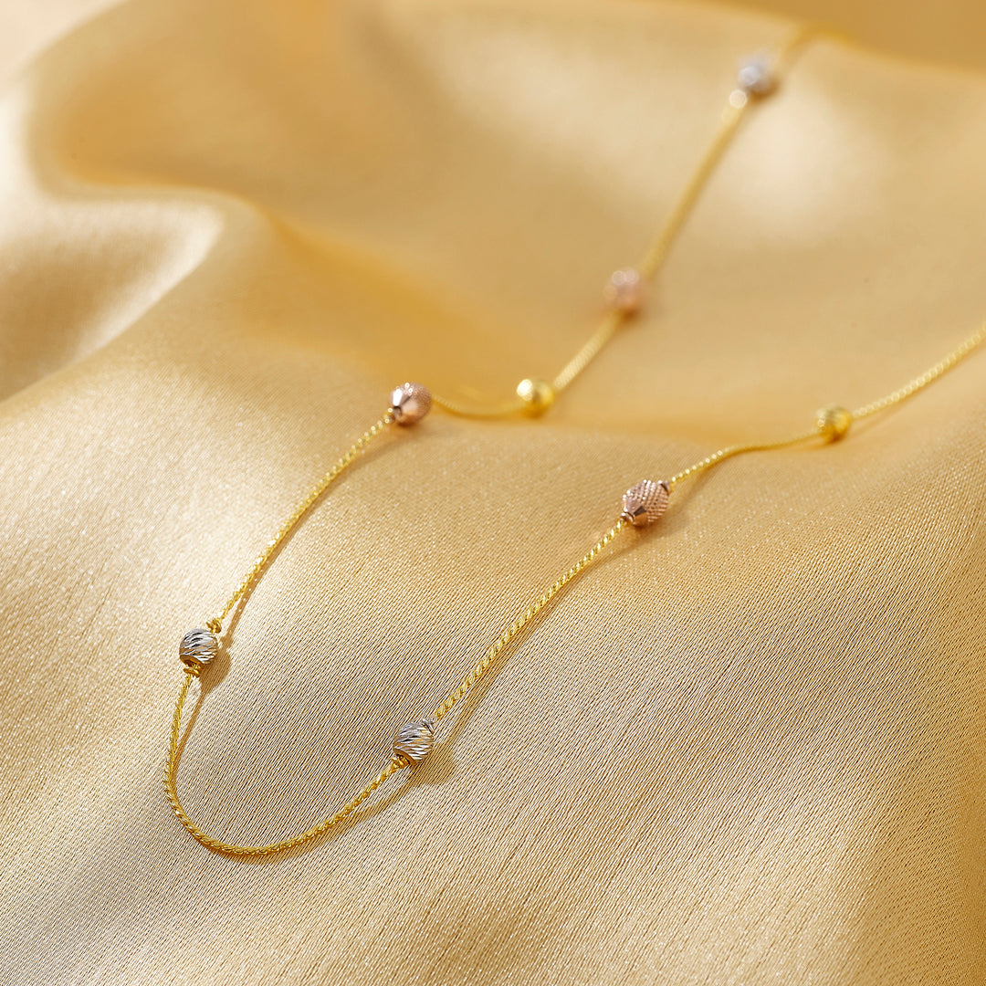 Lavender Lustre Fancy Gold Chain