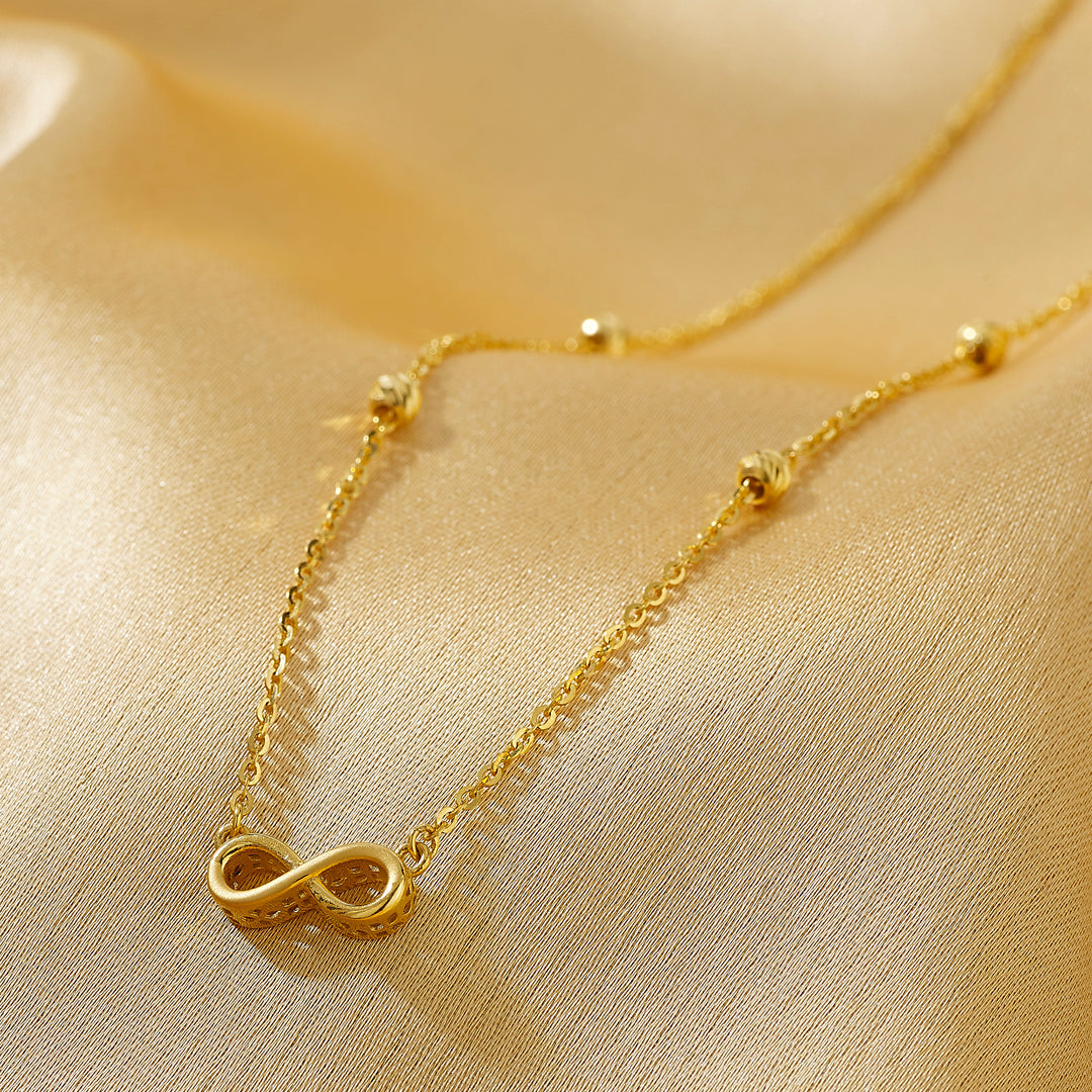 Inifinte Mesh Modern Gold Necklace