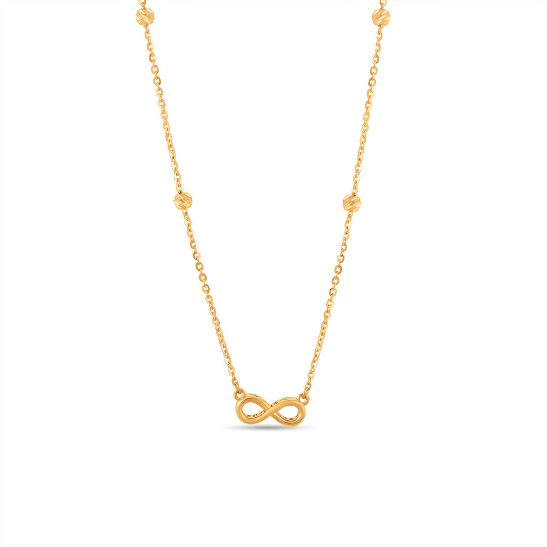 Inifinte Mesh Modern Gold Necklace