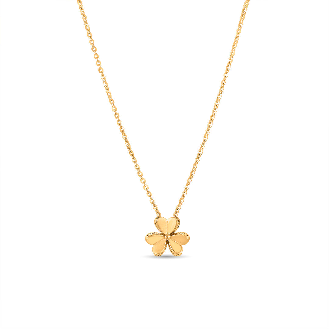 Lucky Clover Modern Gold Necklace