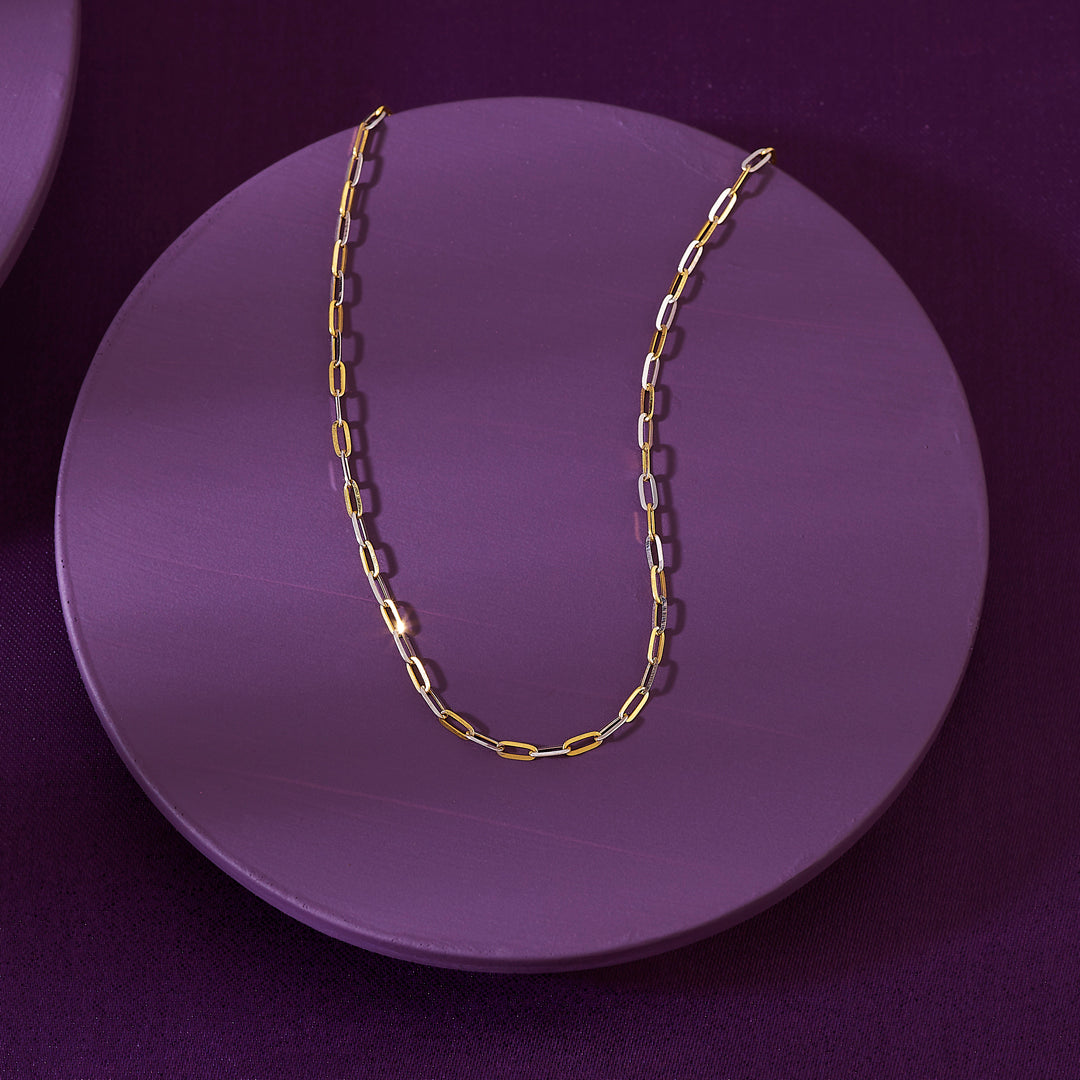 Alternating Links Fancy Gold Chain