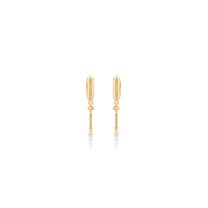 Whispering Yellow Gold Hoops Earring For Women