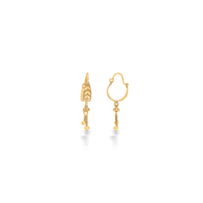 Twilight Tides 22 Karat (916) Yellow Gold Hoops Earring For Women