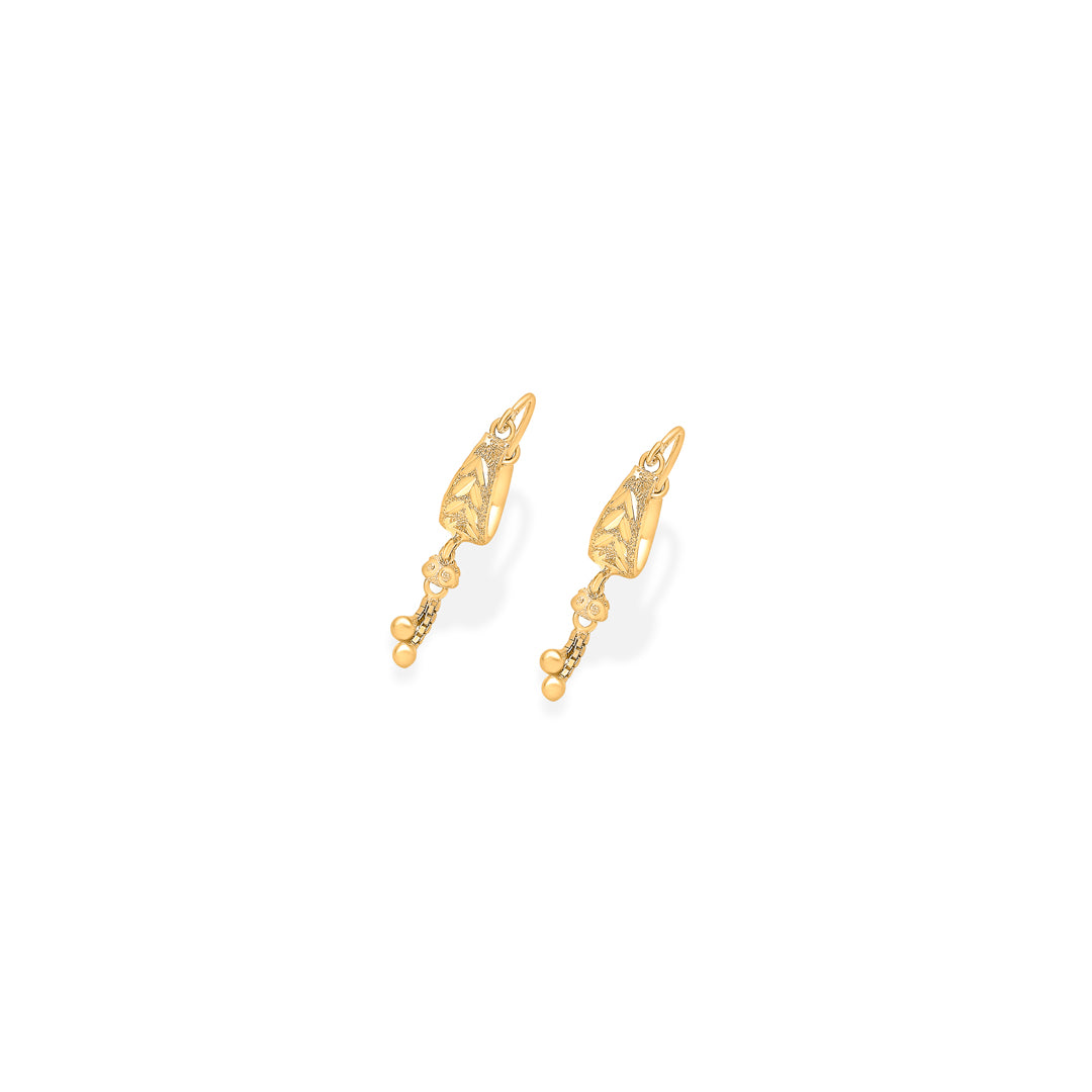 twilight tides 22 karat (916) yellow gold hoops earring for women