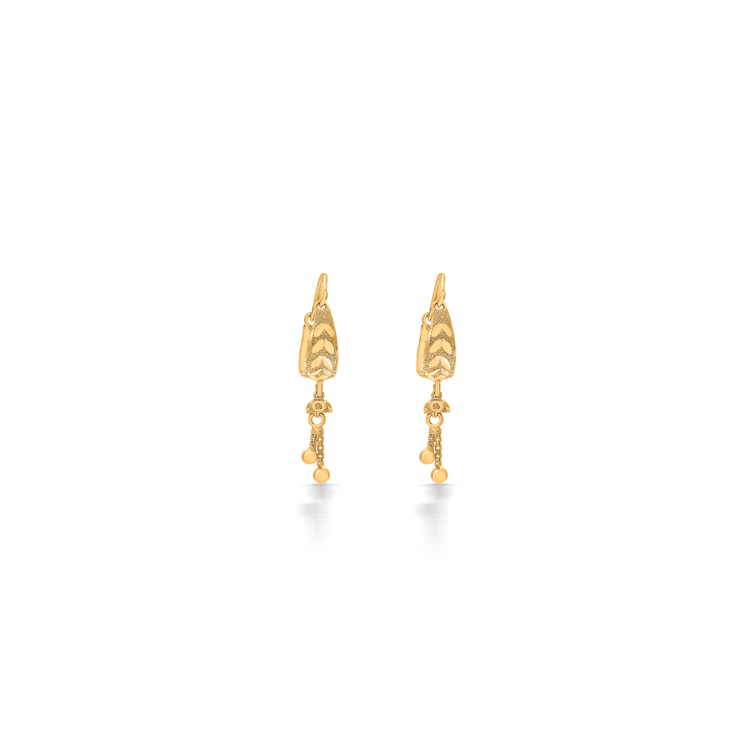 twilight tides yellow gold hoops earring for women
