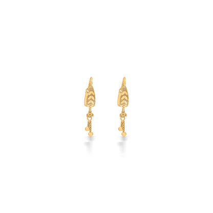 Twilight Tides Yellow Gold Hoops Earring For Women