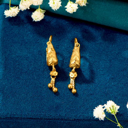 Twilight Tides Yellow Gold Hoops Earring For Women