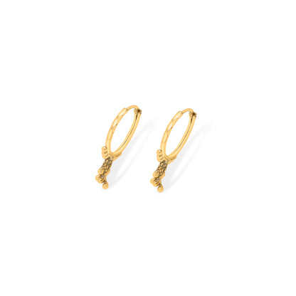 Mystic Charm 22 Karat (916) Yellow Gold Hoops Earring For Women