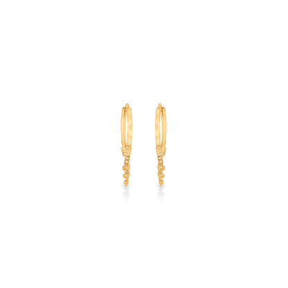 Mystic Charm Yellow Gold Hoops Earring For Women