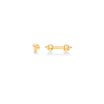 Moonlit 22 Karat (916) Yellow Gold Stud Earring For Women
