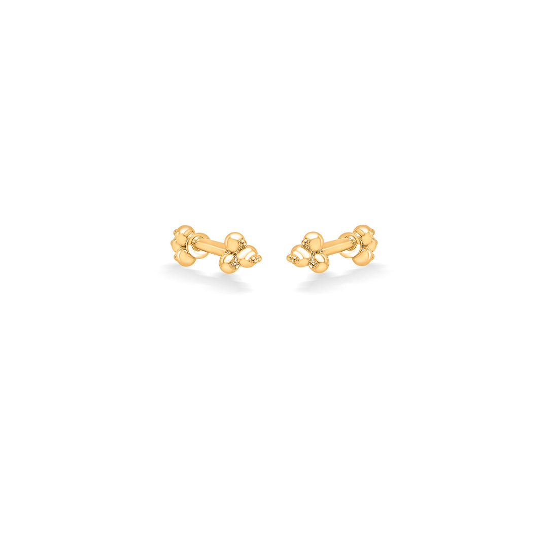 moonlit 22 karat (916) yellow gold stud earring for women