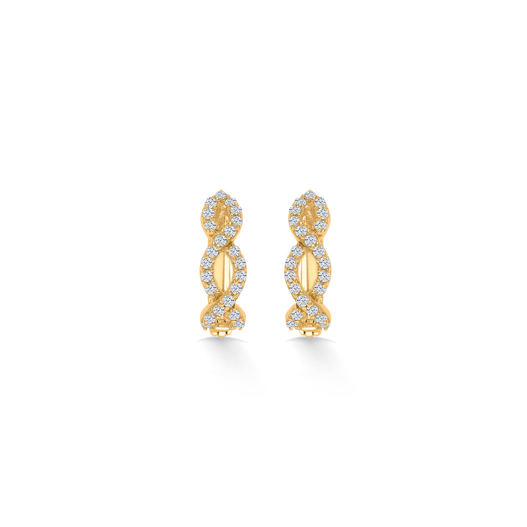 Joyful Jems Yellow Gold Huggies Earring For Women
