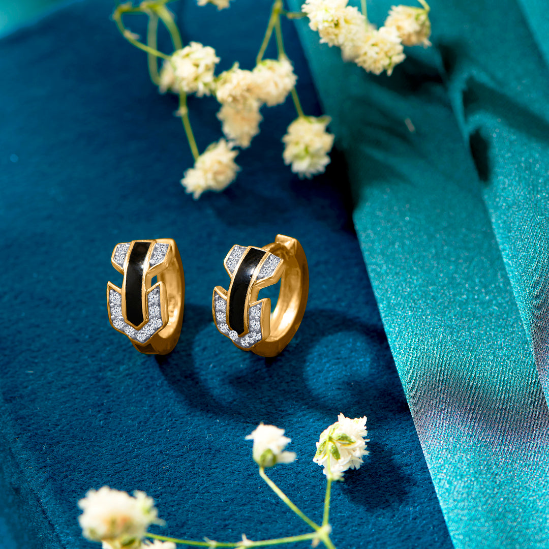 Elegant Simplicity Yellow Gold Huggies Earring For Women