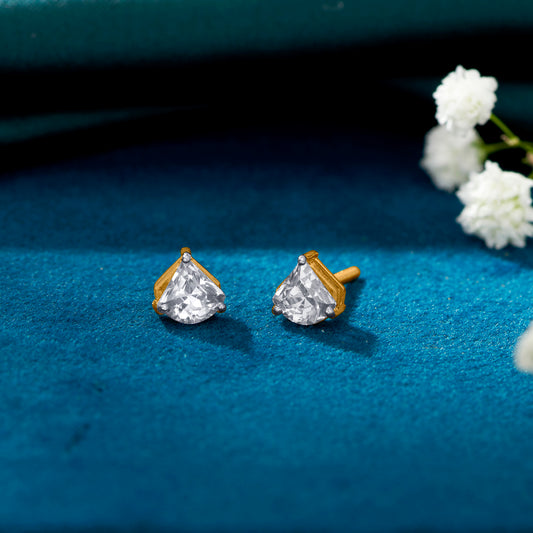 Tiny Delights Yellow Gold Stud Earring For Woman