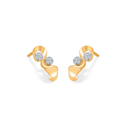 Twist Aura Gold Huggies Earring