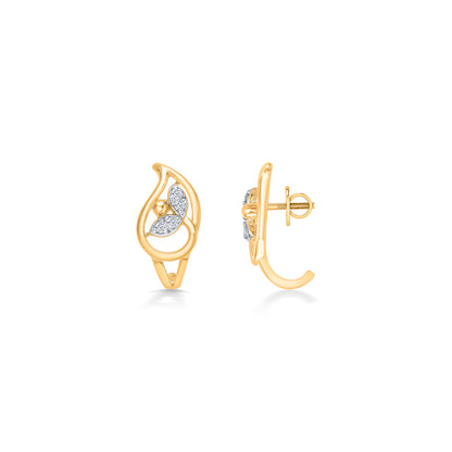 Urban Gleam Yellow Gold Huggies Earring For Women