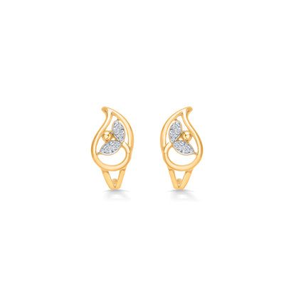 Urban Gleam Yellow Gold Huggies Earring For Women