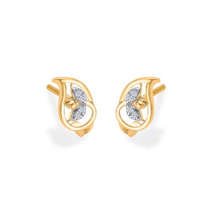 Urban Gleam Yellow Gold Huggies Earring For Women