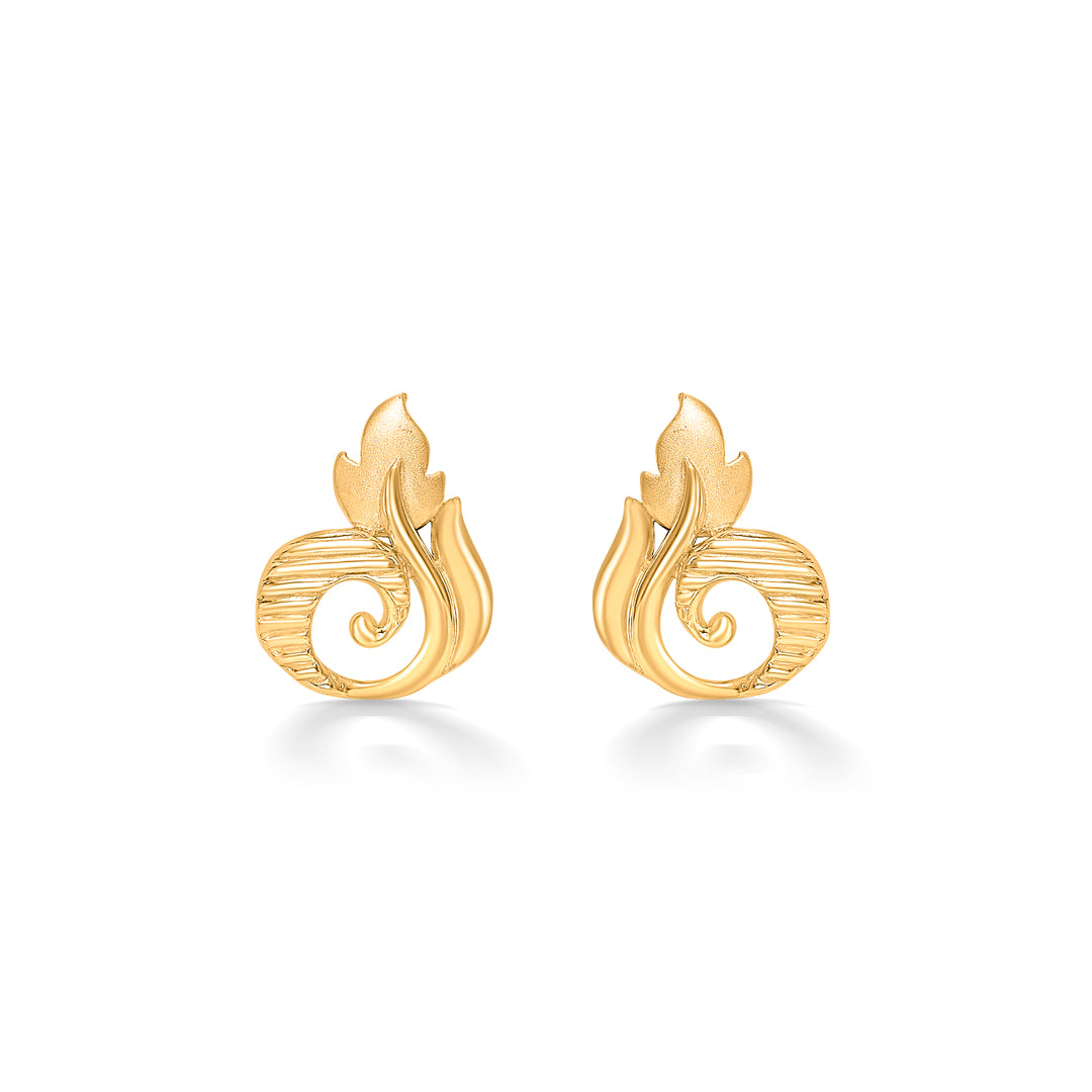 Blooming Utopia Yellow Gold Stud Earring For Women