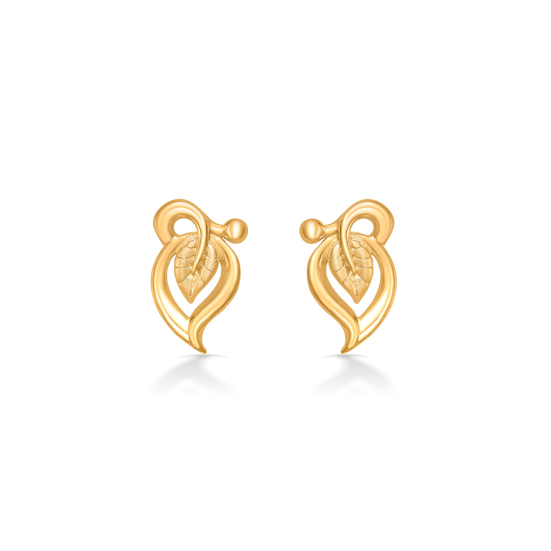 Radiance Spark Yellow Gold Stud Earring For Women