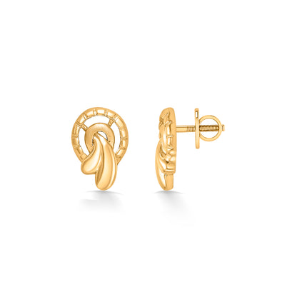 Eternal Grace Yellow Gold Stud Earring For Women